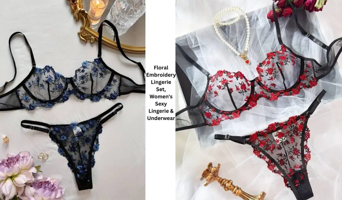 Floral Embroidery Lingerie Set Featured Image