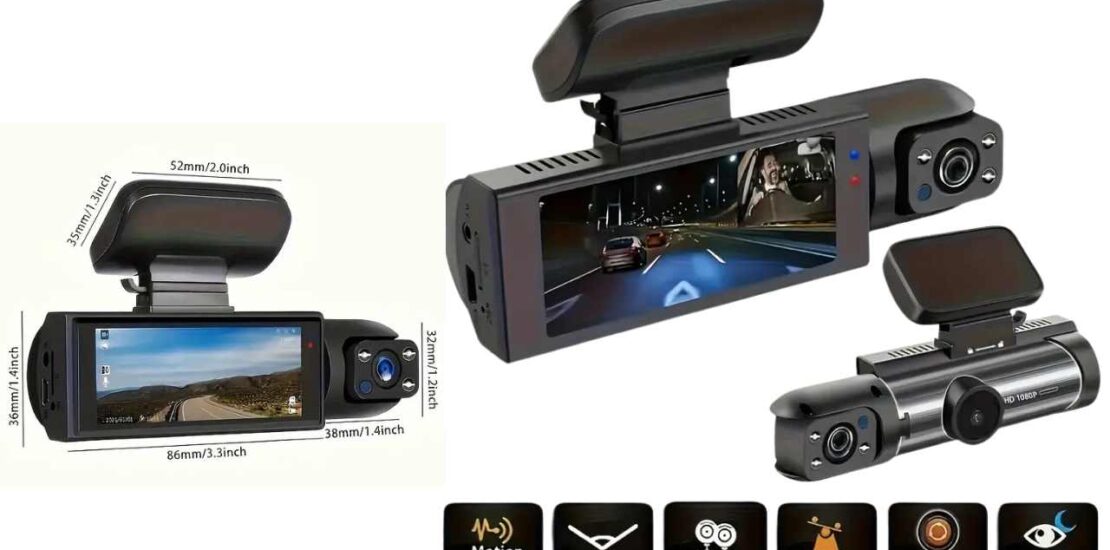 1080P Dual Camera Dash Cam for Cars