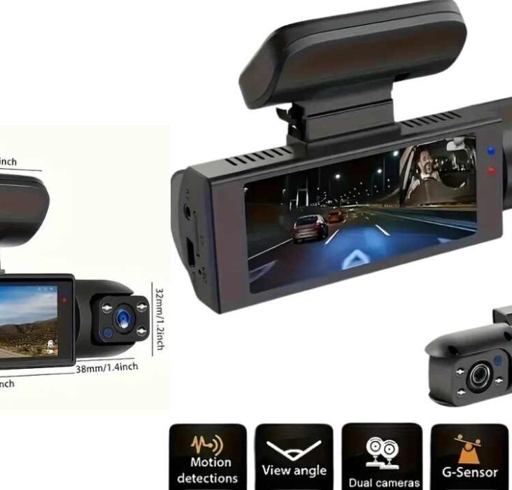 1080P Dual Camera Dash Cam for Cars