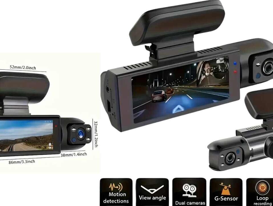 1080P Dual Camera Dash Cam for Cars