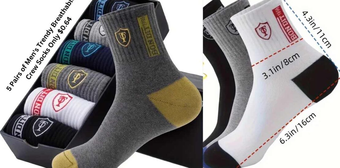 Breathable Crew Socks