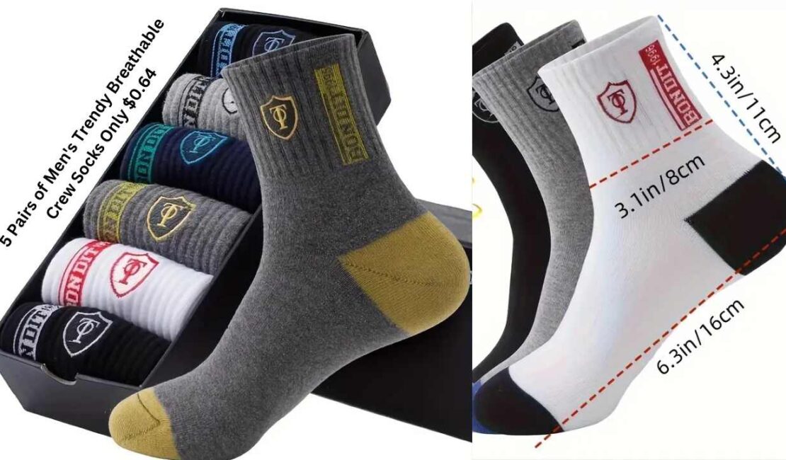 Breathable Crew Socks