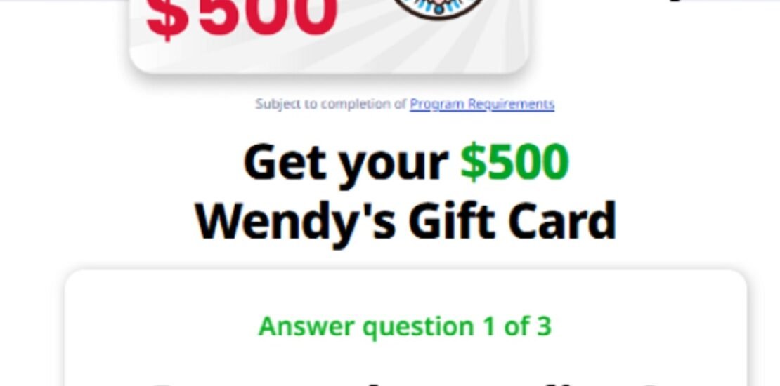 Wendy Gift Card