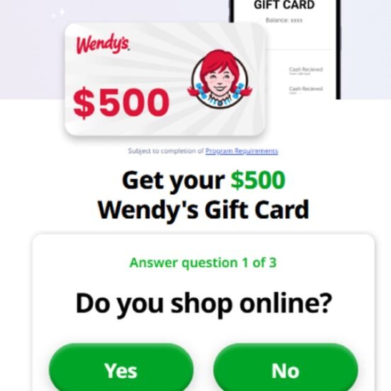 Wendy Gift Card