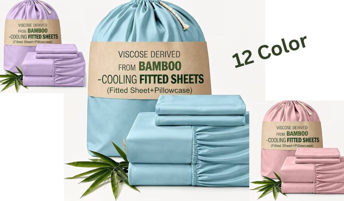 Bamboo Cooling Bed Fitted Sheets Set