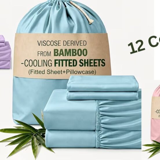 Bamboo Cooling Bed Fitted Sheets Set