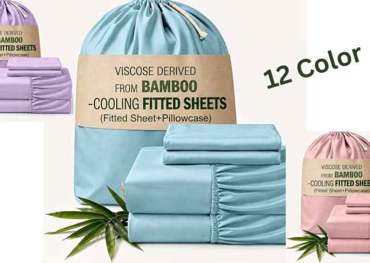 Bamboo Cooling Bed Fitted Sheets Set
