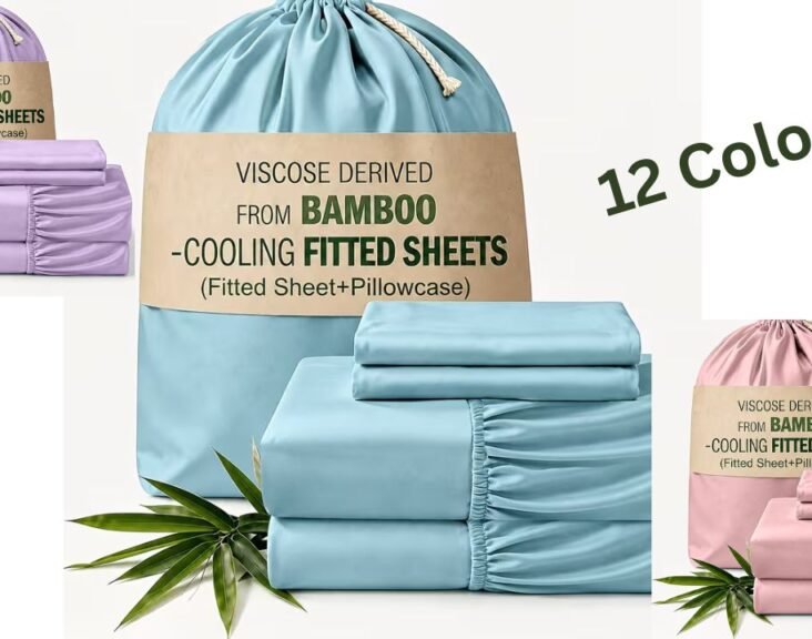 Bamboo Cooling Bed Fitted Sheets Set