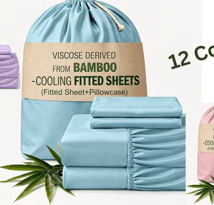 Bamboo Cooling Bed Fitted Sheets Set