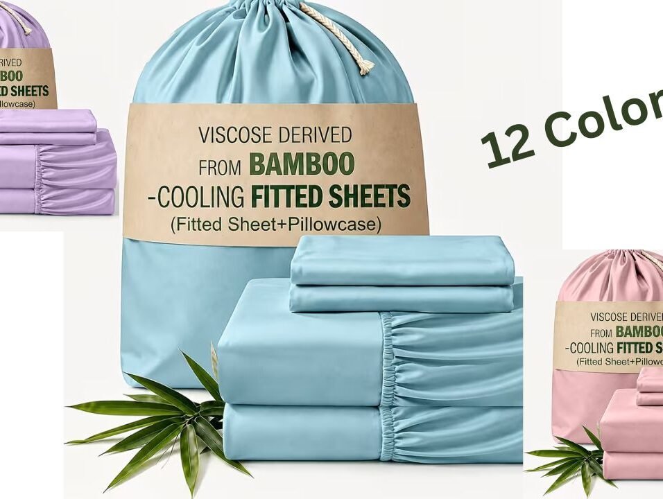 Bamboo Cooling Bed Fitted Sheets Set