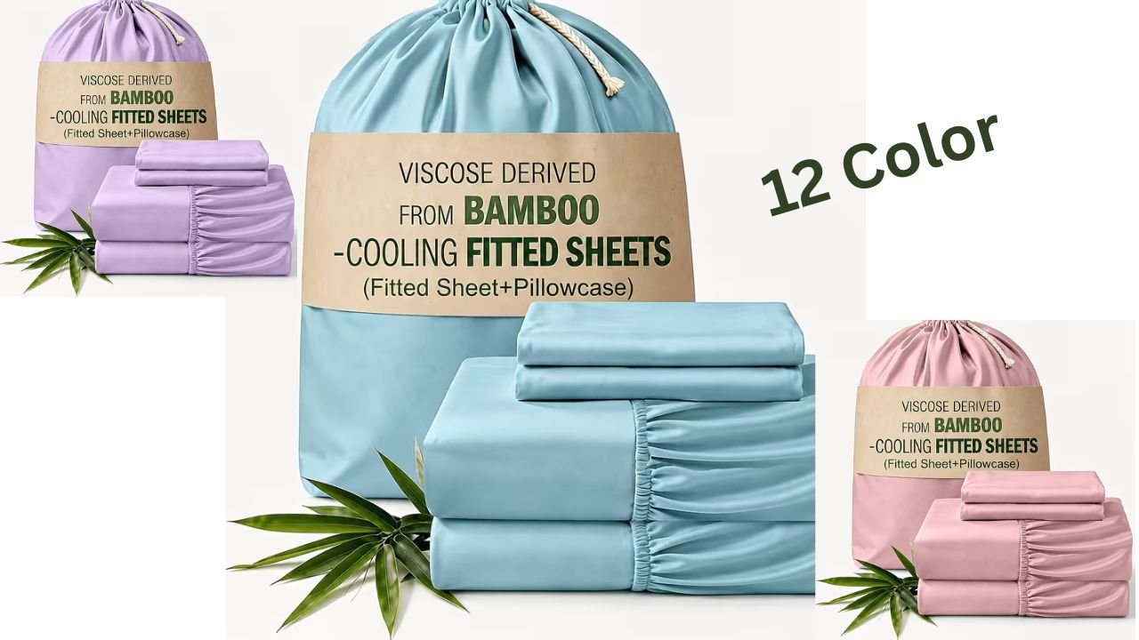 Bamboo Cooling Bed Fitted Sheets Set